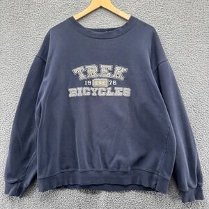 Vintage Trek Bicycles Sweatshirt Mens XL Blue